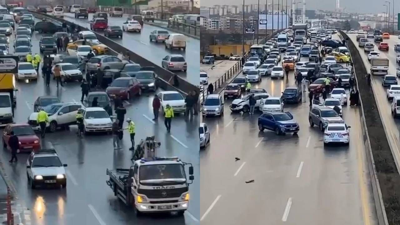 Ankara'da 26 Araç Birbirine Girdi