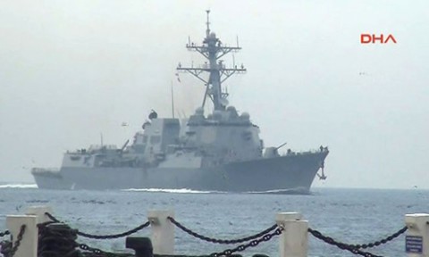 ABD Savaş gemisi Çanakkale Boğazında