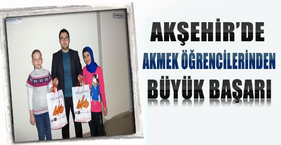 Akşehir'de Açılan Ders Destek Kursu Öğrencilerinden Başarı