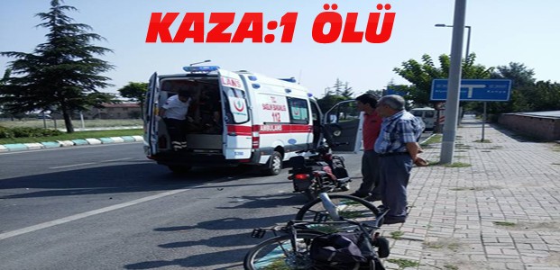 Ambulans Bisikletliye Çarptı:1 Ölü