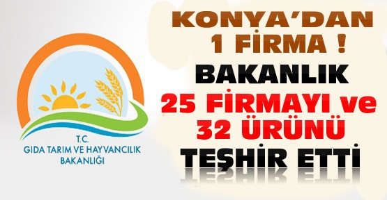 Bakanlık 25 Firmayı Daha Teşhir Etti-Konya'dan da 1 Firma Var-İşte Liste
