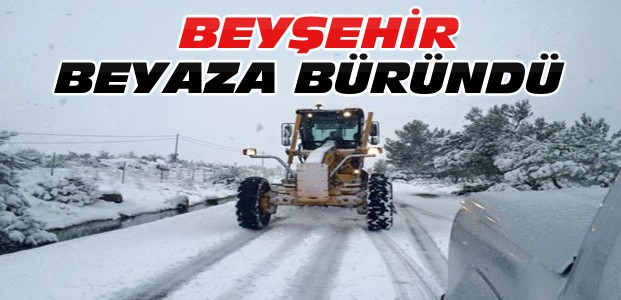 Beyşehir'de Yoğun Kar Yağışı