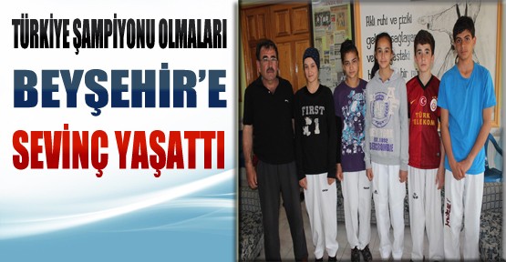 Beyşehir'den 3 Tekvandocu Türkiye Şampiyonluğunu Kazandı