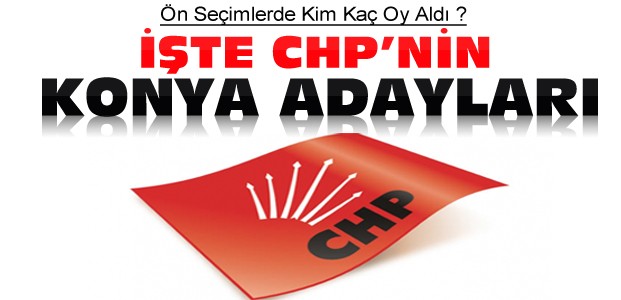CHP Konya Adayları Kim Oldu ?