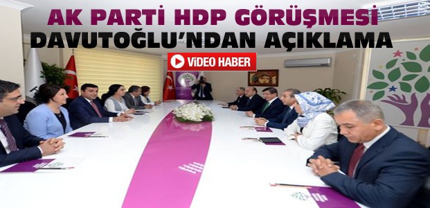 Davutoğlu'ndan HDP Görüşmesi Açıklaması-VİDEO