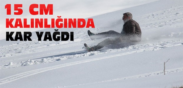 Derbent Aladağ'daki Kar Sevindirdi