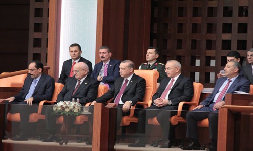  Erdoğan yemin törenini izledi