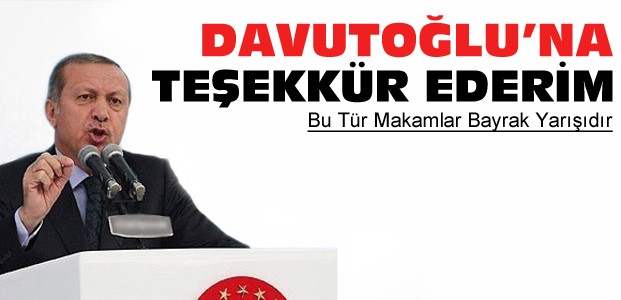 Erdoğan'dan Davutoğlu'na teşekkür