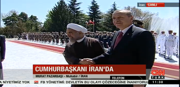 Erdoğan'ı İran'da Ruhani Karşıladı