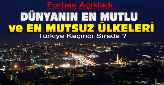 Forbes Dünyanın En Mutlu ve Mutsuz Ülkelerini Açıkladı-Türkiye Kaçıncı Sırada ?