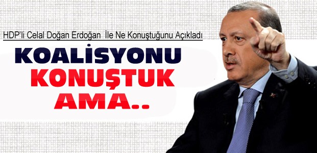 HDP'li Celal Doğan Erdoğan'la Ne Konuştu?
