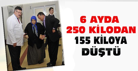 Konya'da bir kadın 6 ayda 250 kilodan 155 kiloya düştü