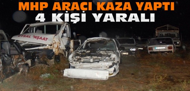 Konya'da MHP'lileri Taşıyan Araç Kaza Yaptı