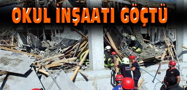 Konya'da Okul İnşaatı Çöktü:1 Ölü 1 Yaralı
