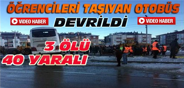 Konya'da Otobüs Devrildi-3 Ölü 40 Yaralı-VİDEO