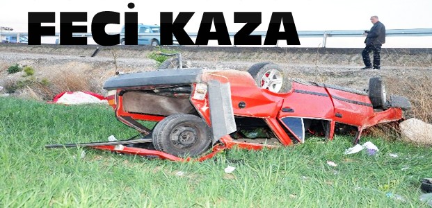Konya'da otomobil şarampole uçtu:1 ölü 5 yaralı
