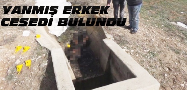 Konya'da Yanmış Erkek Cesedi Bulundu