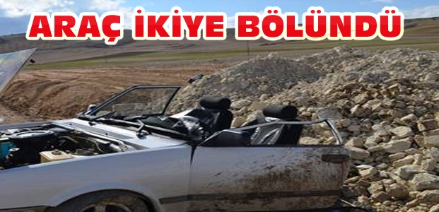 Konya'daki Kazada Araç Ortadan İkiye Bölündü