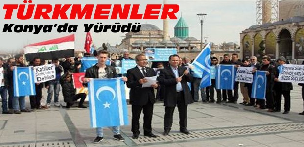Konya'daki Türkmenlerden yürüyüş