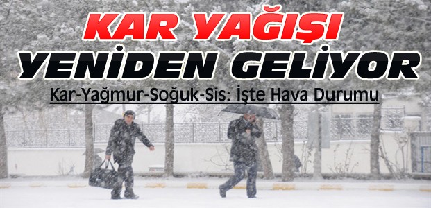 Konya'ya Kar Yeniden Geliyor-İşte Son Hava Durumu