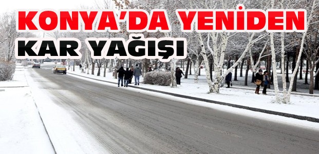 Konya'ya Yeniden Kar Yağdı
