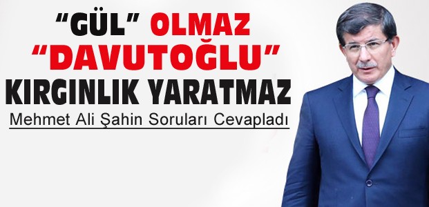 Mehmet Ali Şahin'den Başbakanlık Açıklaması