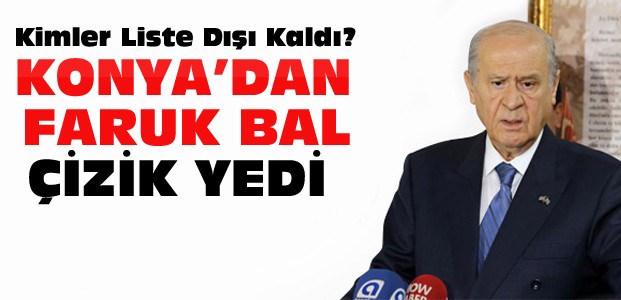 MHP'de Kimler Çizik Yedi?-Konya'dan Tek isim