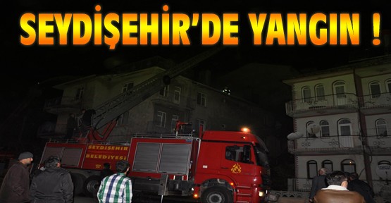 Seydişehir'de Apartman Çatısında Yangın