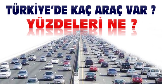 Türkiye'de kaç araç var-Yüzdeleri ne?