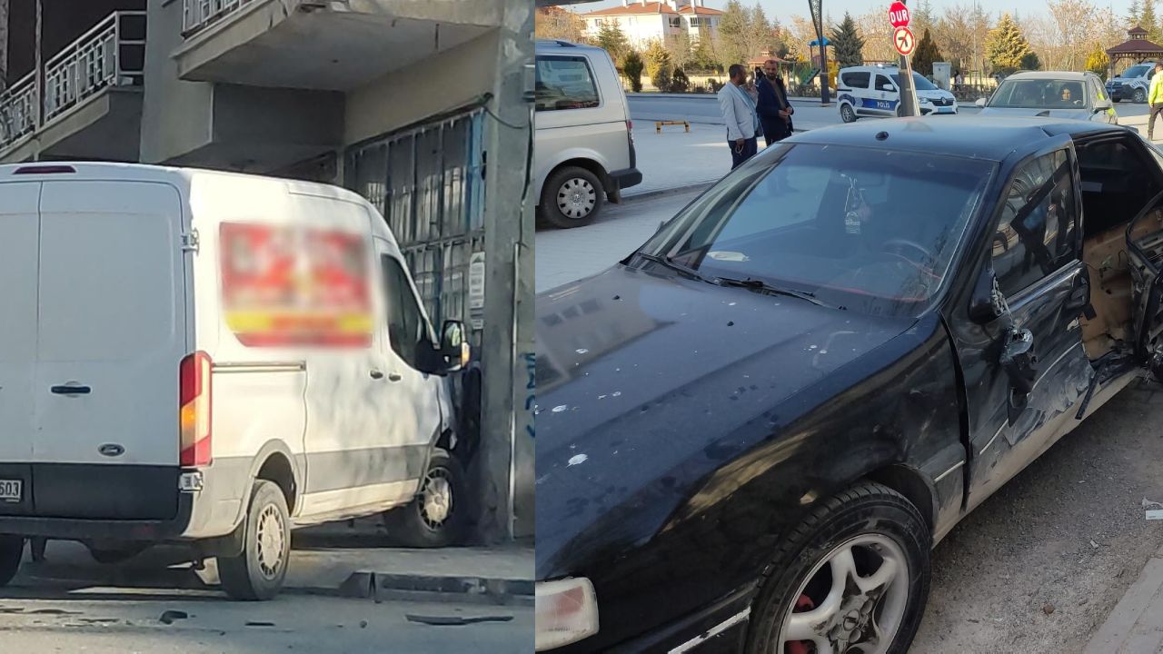 Minibüs İle Otomobil Çarpıştı! 2 Kişi Yaralandı