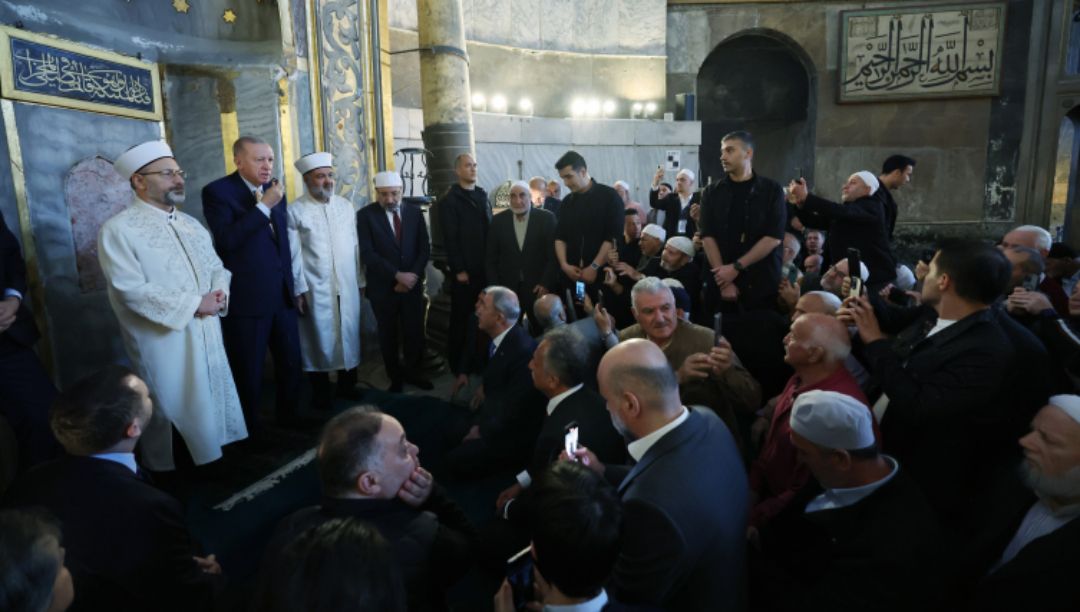 Erdoğan Ayasofya'da Cemaate Hitap Etti