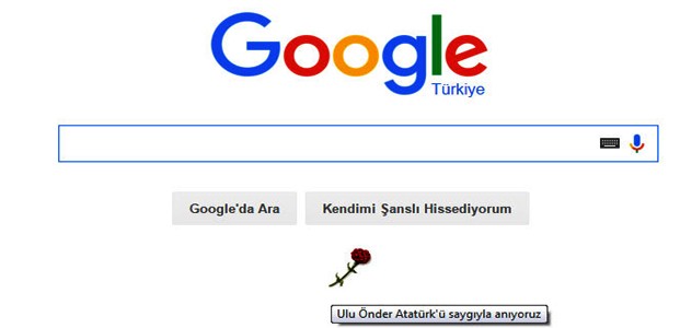 Google Atatürk'ü Unutmadı
